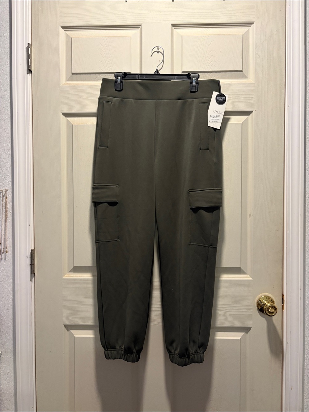 Olivia Sky Olive Green Cargo Jogger Pants
